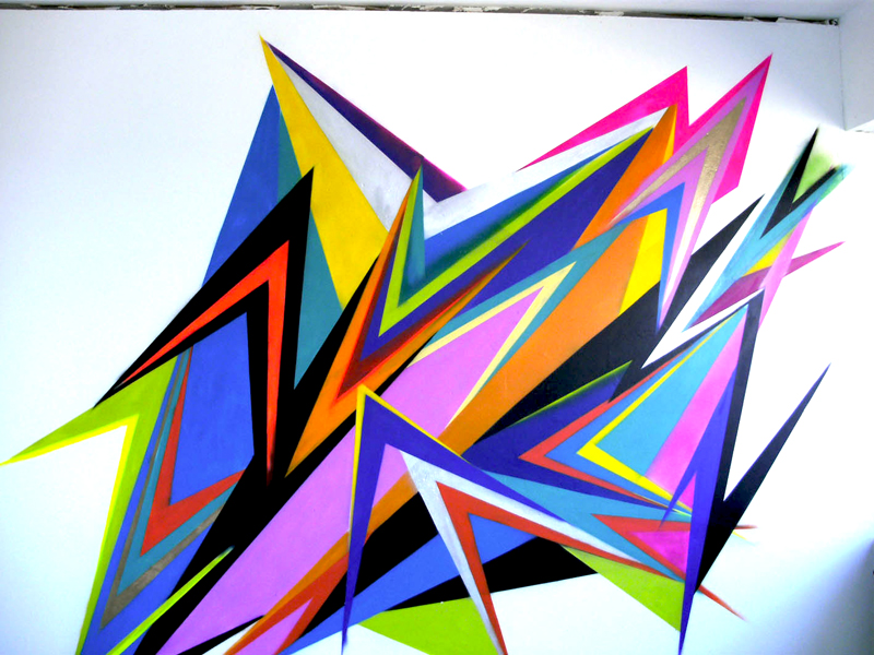 Sandra Poppe - Meta Farbe // Wandmalerei/ Sprayfarbe/ Frappant 02 / Hamburg / 2009